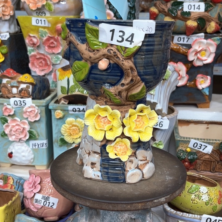 紫砂花盆粗陶材质多肉花盆