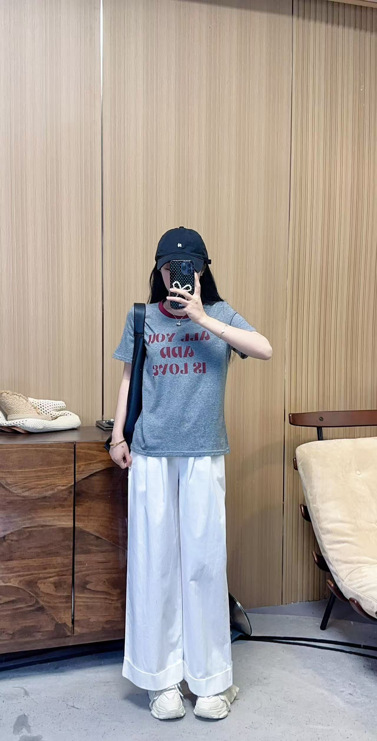 【海南简爱】韩版撞色字母印花宽松休闲百搭圆领短袖T恤 8620