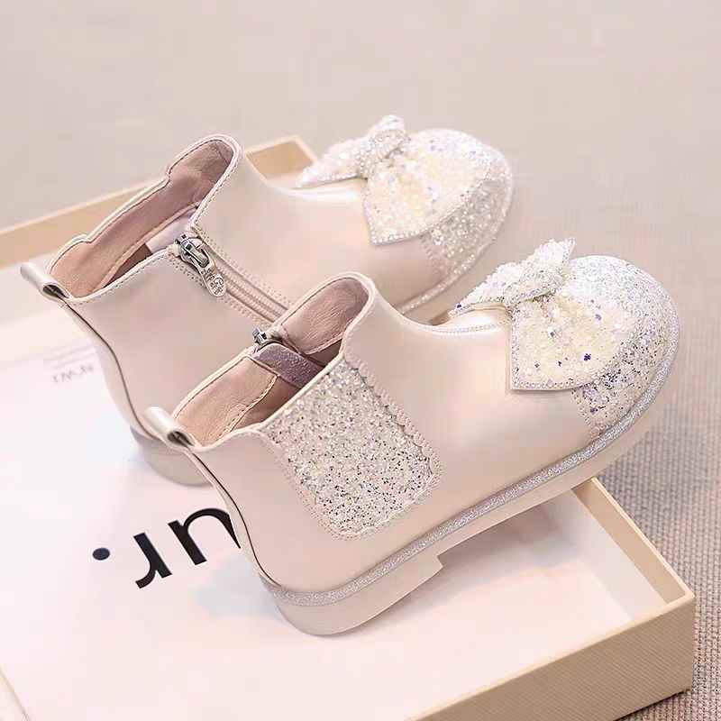 【亮片小短靴】女童软底水钻小女孩水晶鞋礼服舞蹈儿童单鞋