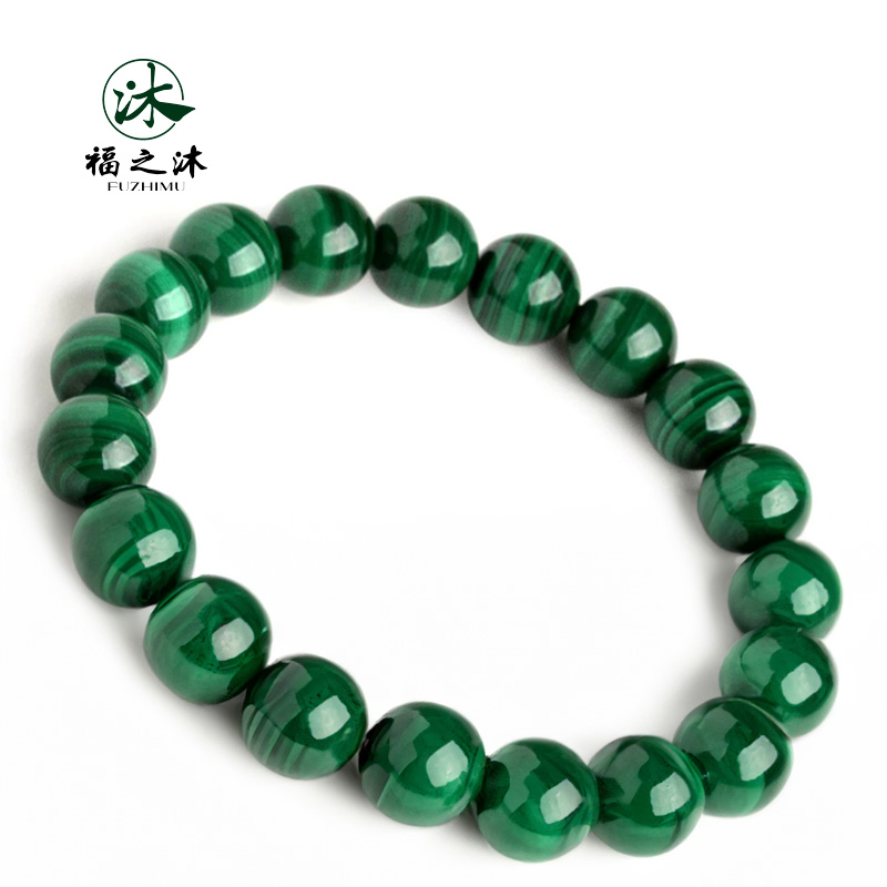 天然孔雀石手链天然玉石时尚饰品妈妈气质复古绿色多样性发一