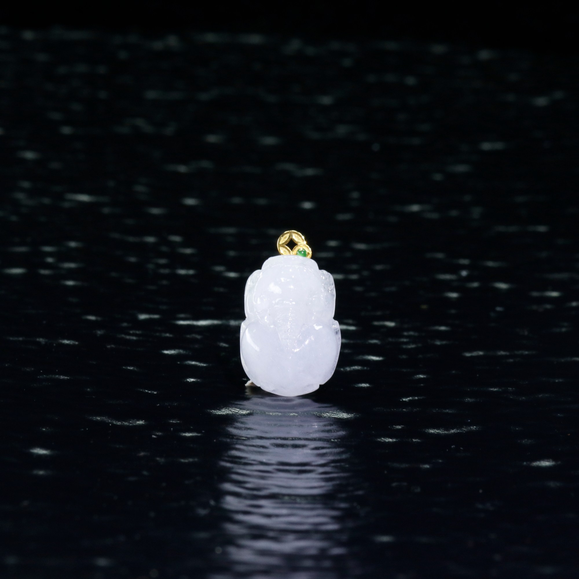 2天然缅甸A货18k金扣紫貔貅/300343/上海嘉禾拍卖