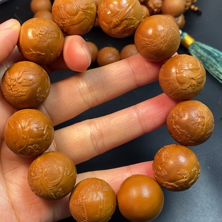 橄榄核手串/手链安**恙钟馗手串