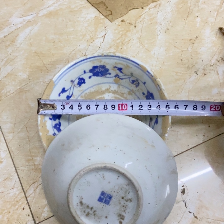 陶2个15厘米芙蓉花碗