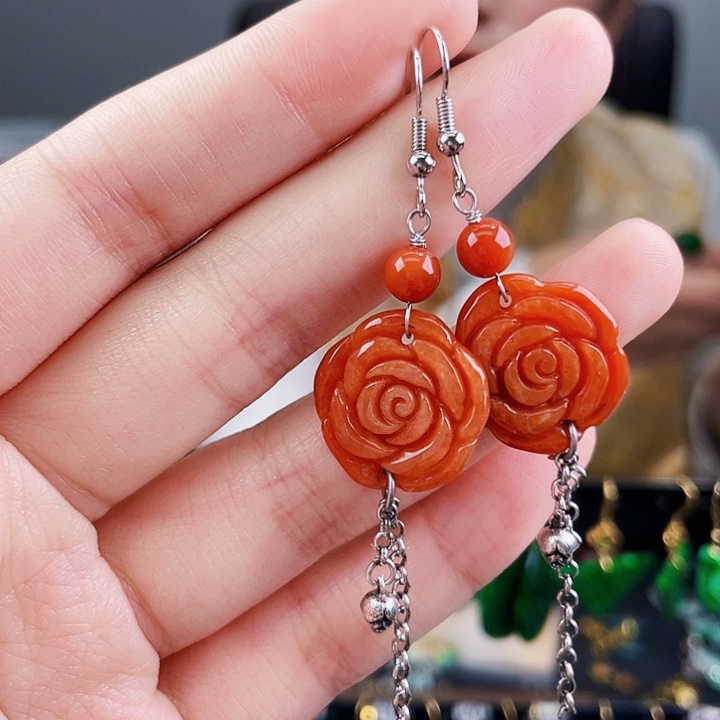 翡翠耳饰未镶嵌饰品