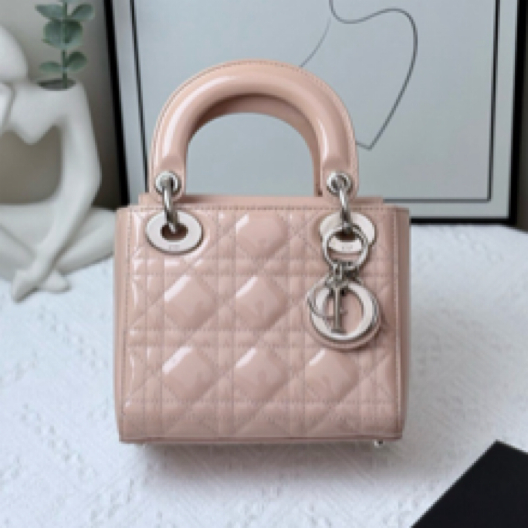 95新 DIOR/迪奥 戴妃三格漆皮/JW4608