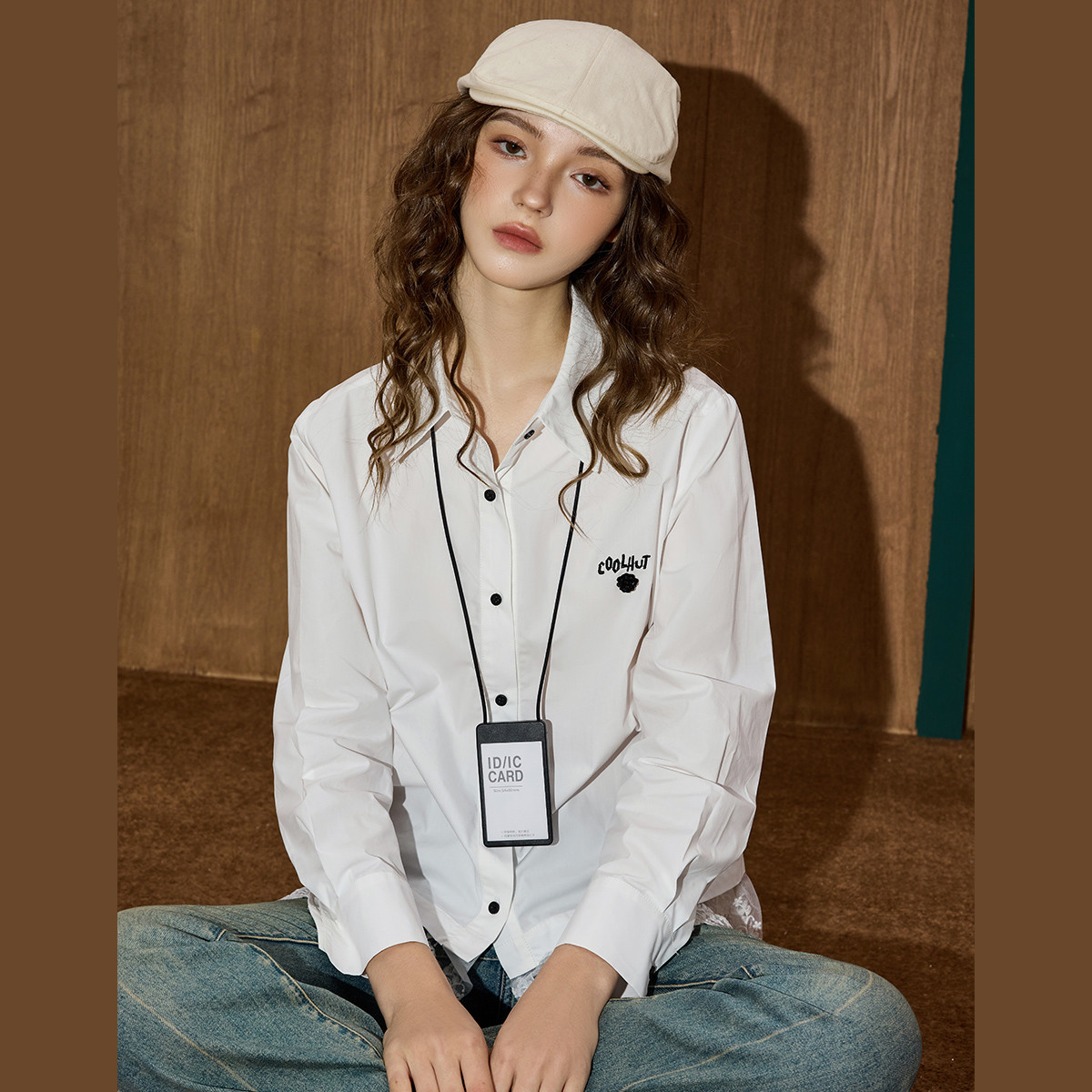 【云C专属】法式蕾丝蝴蝶结温柔风裙摆拼接2025女式衬衫CTSCS3263