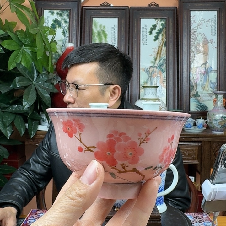 陶摆件景德镇陶瓷手工米饭碗