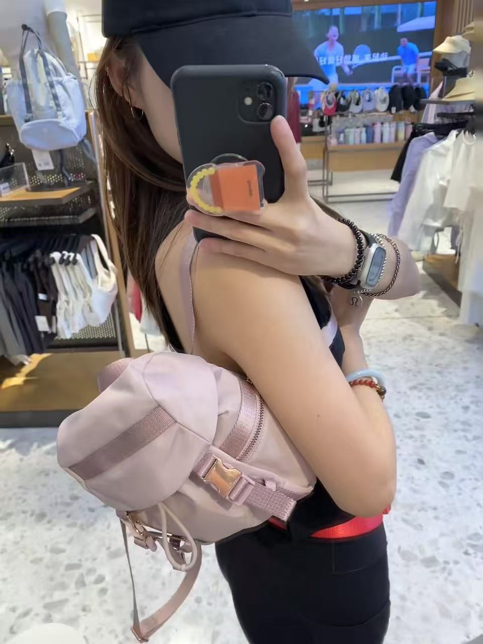 lulu wunderlust mini双肩包3L斜跨包迷你防水休闲运动瑜伽包