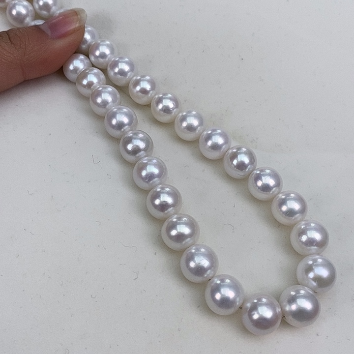 淡水珍珠颈饰银S925镶嵌珍珠项链喜马拉雅白雪