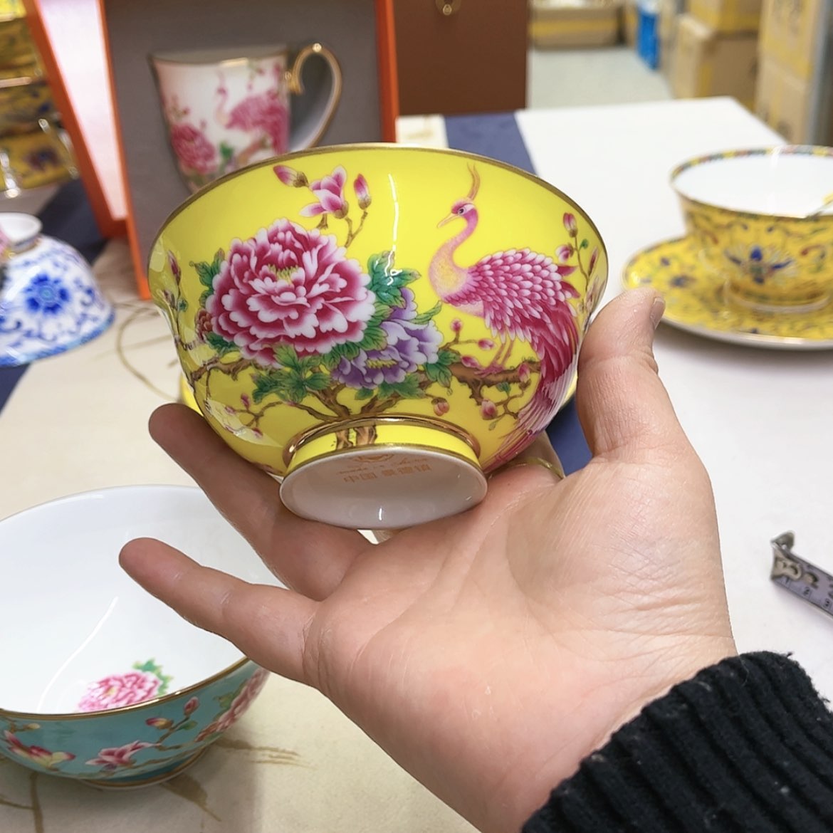 【闪购商品】骨瓷4.5英寸6黄。。。。。。