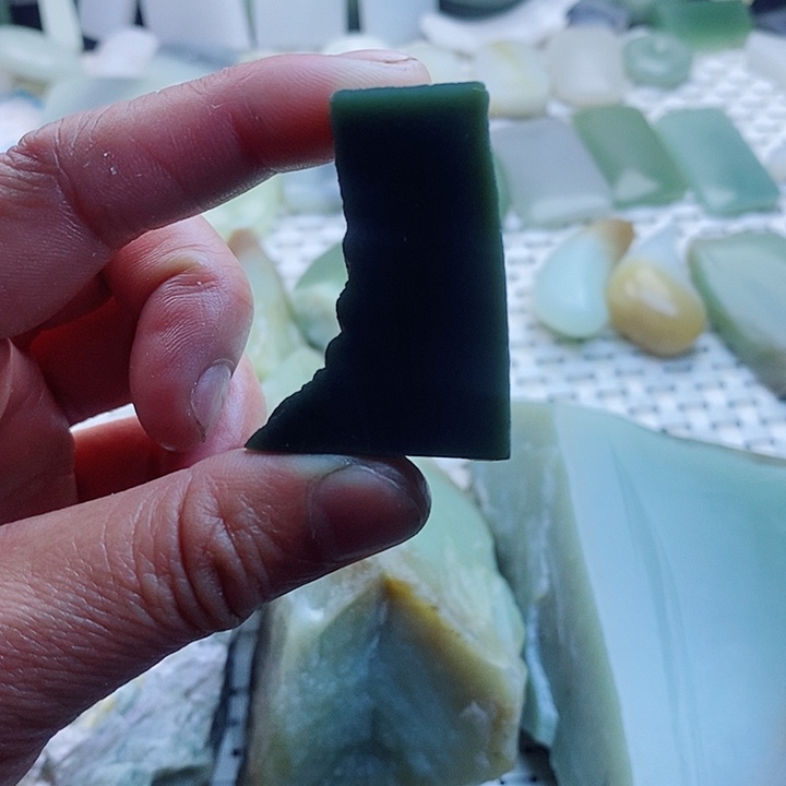 和田玉青海料未镶嵌尹*风