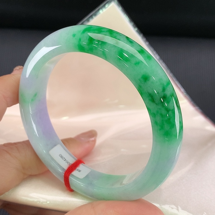 翡翠未镶嵌手镯正圈57