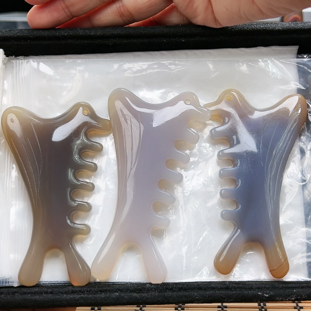 未镶嵌玛瑙/玉髓珠宝半成品随机3发一