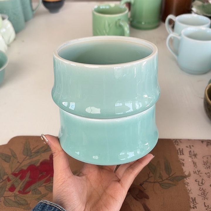 龙泉云间青瓷小米茶器