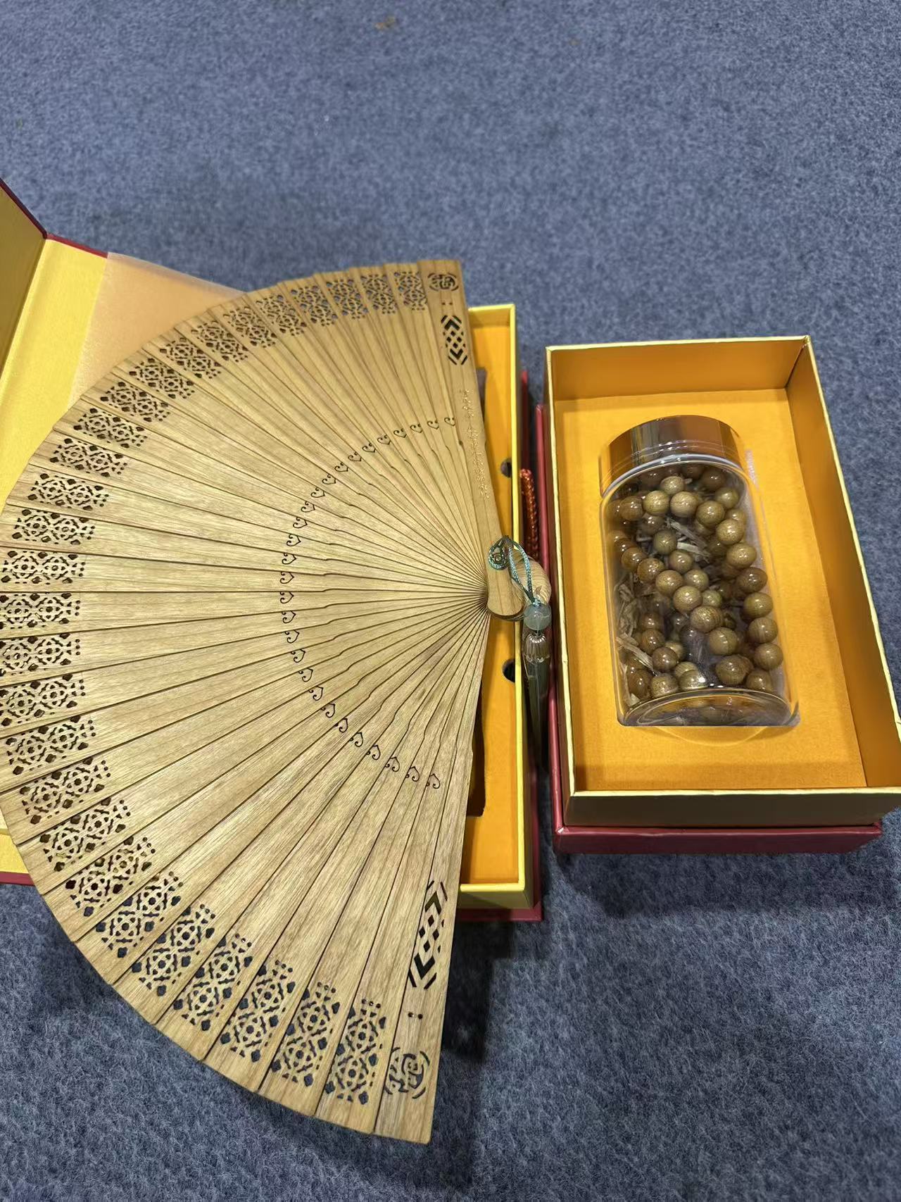 【精讲军专属】金丝楠1.0*108颗多圈+金丝楠扇子