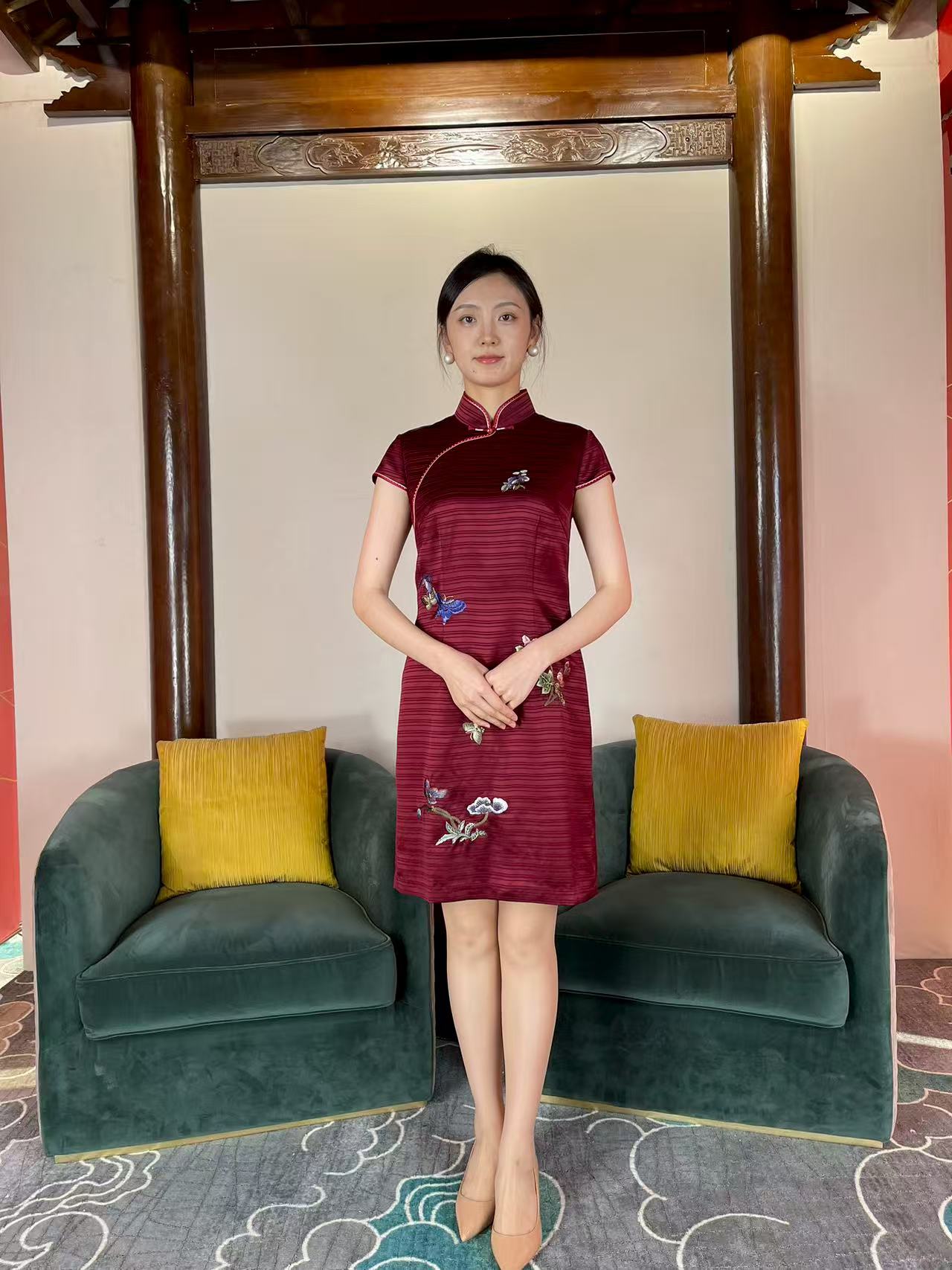 懿菲旗袍（留连戏蝶）YF17363164-3461