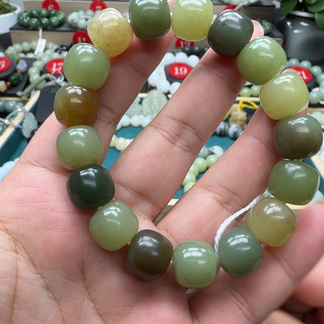 和田玉未镶嵌手链13