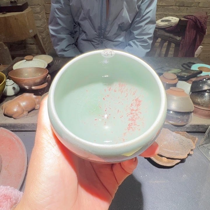 便携款瓷宋御柴烧精品主人杯