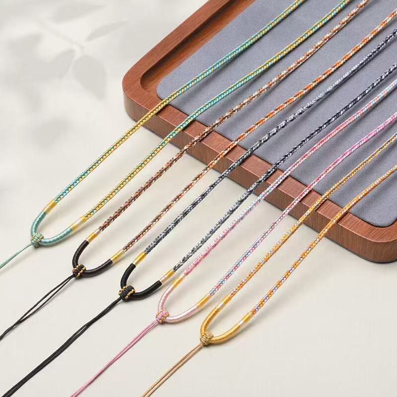 手工绕线可调节大气百搭男女款中国风挂绳串珠绳