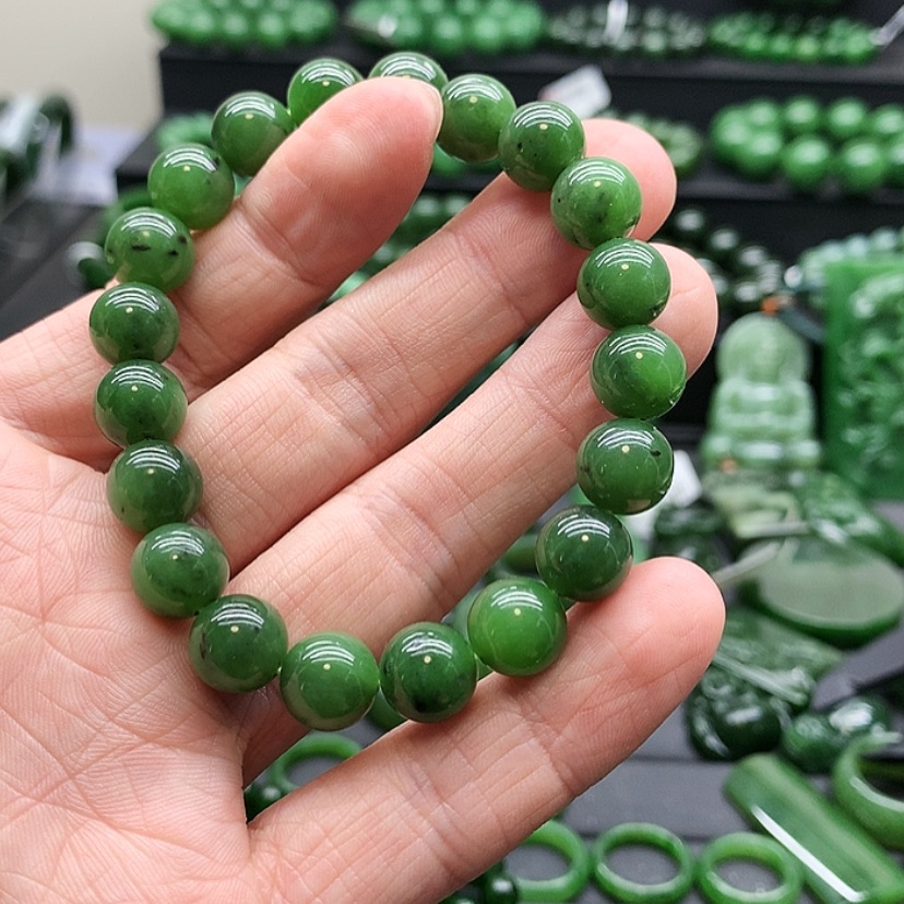 【闪购商品】和田玉（碧玉）手链未镶嵌瞳****眸