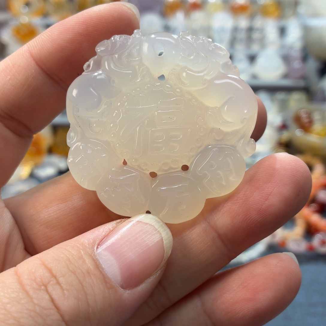 玛瑙/玉髓未镶嵌吊坠(不含链)