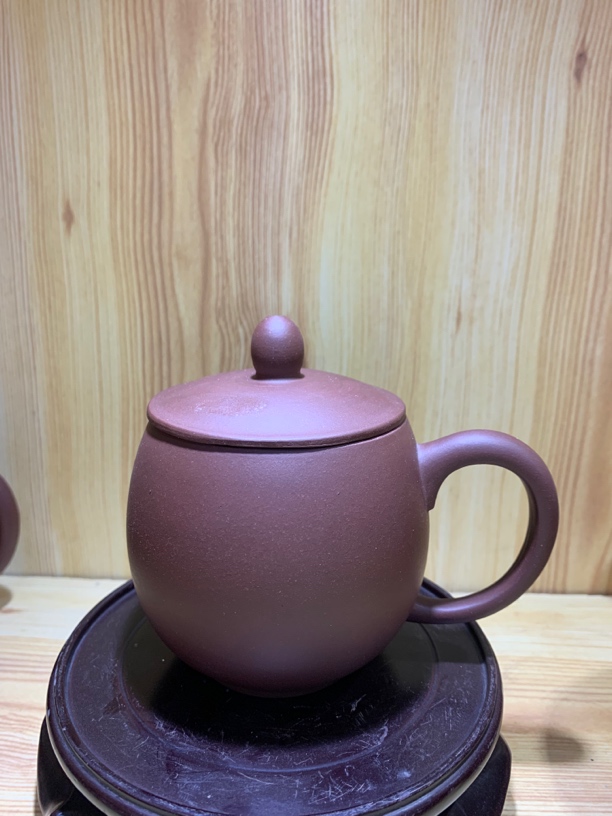 紫砂盖杯小容量茶具陶瓷水杯家用办公杯精美泡茶杯瑕疵盖杯紫砂杯