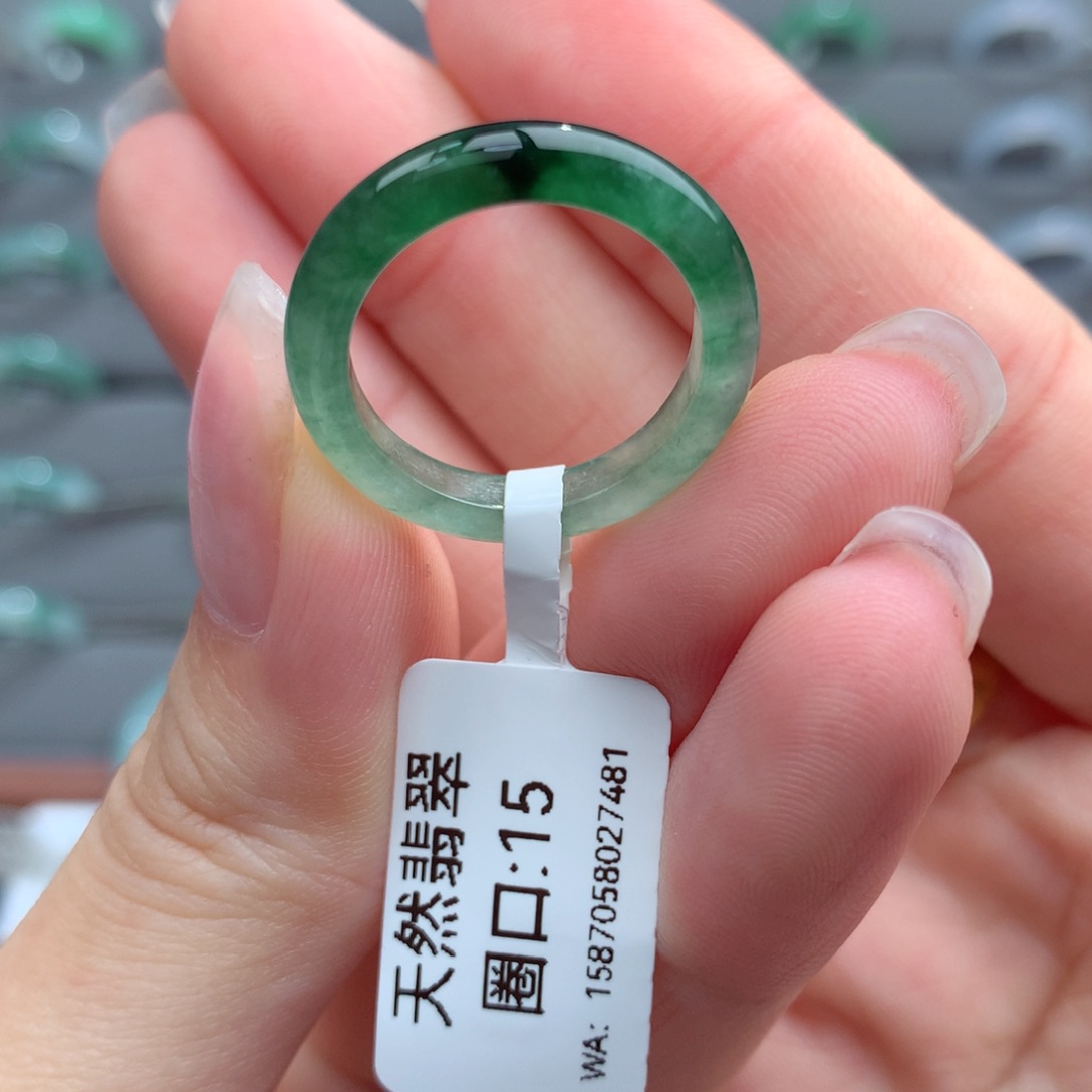 翡翠戒指未镶嵌天然