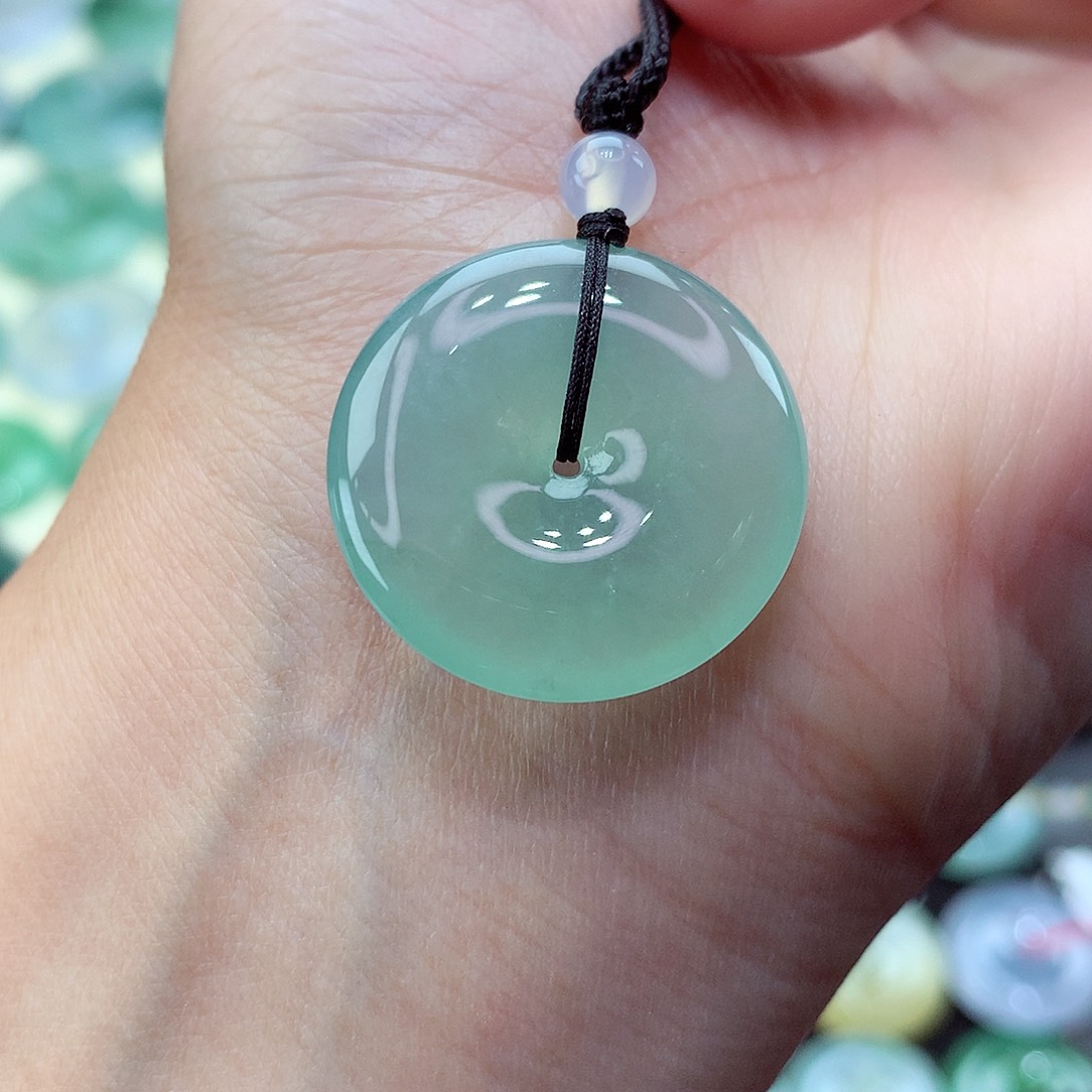 翡翠颈饰未镶嵌2尺寸24.2-5.0