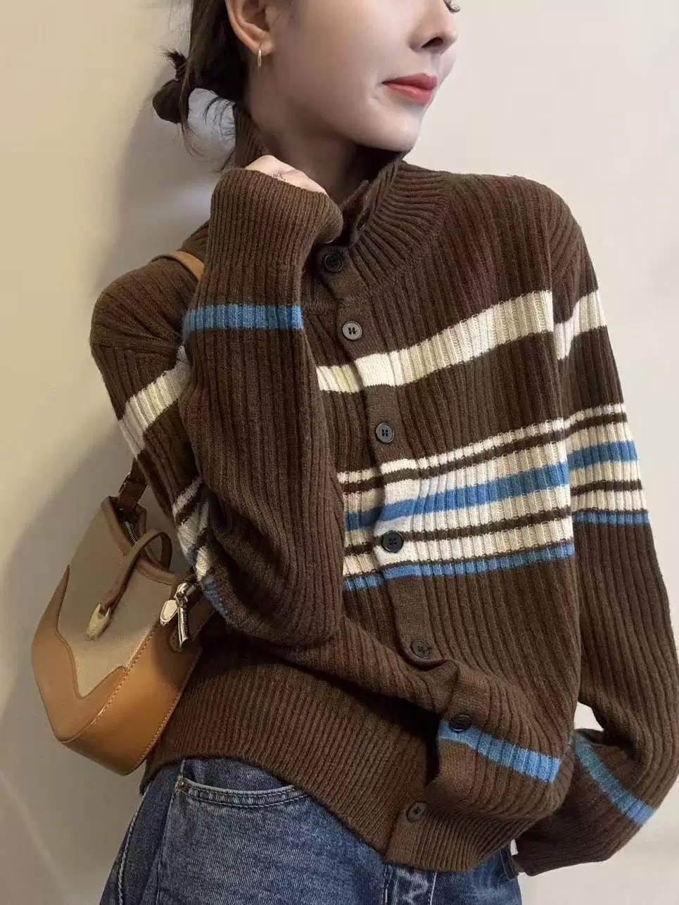 氛围感拉满！！！【巧克力】秋冬新款毛衣针织开衫女长袖软糯针织衫