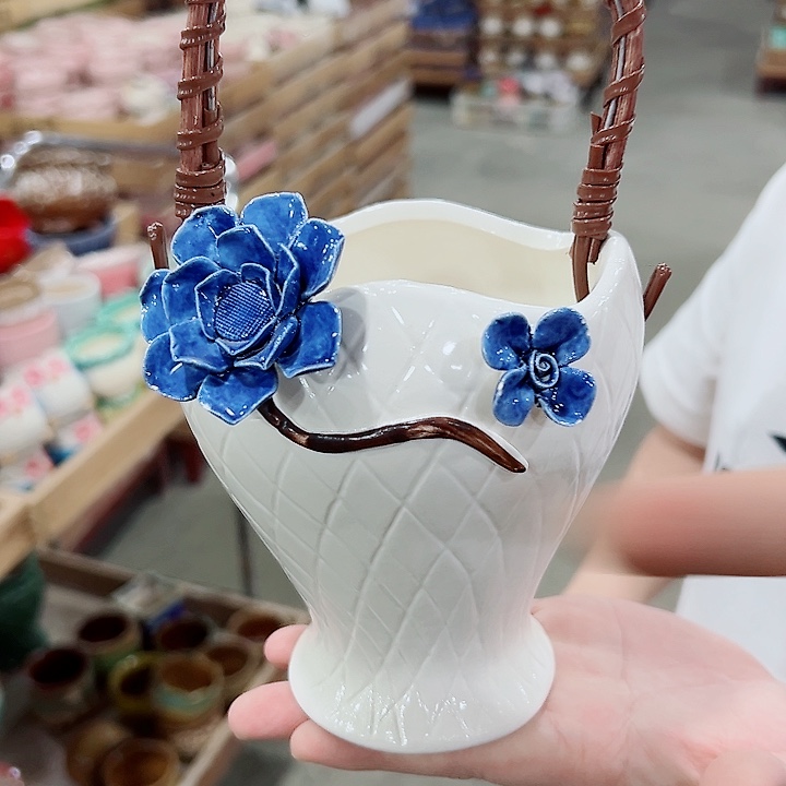 有孔.凑满10元发货多肉陶瓷花盆！