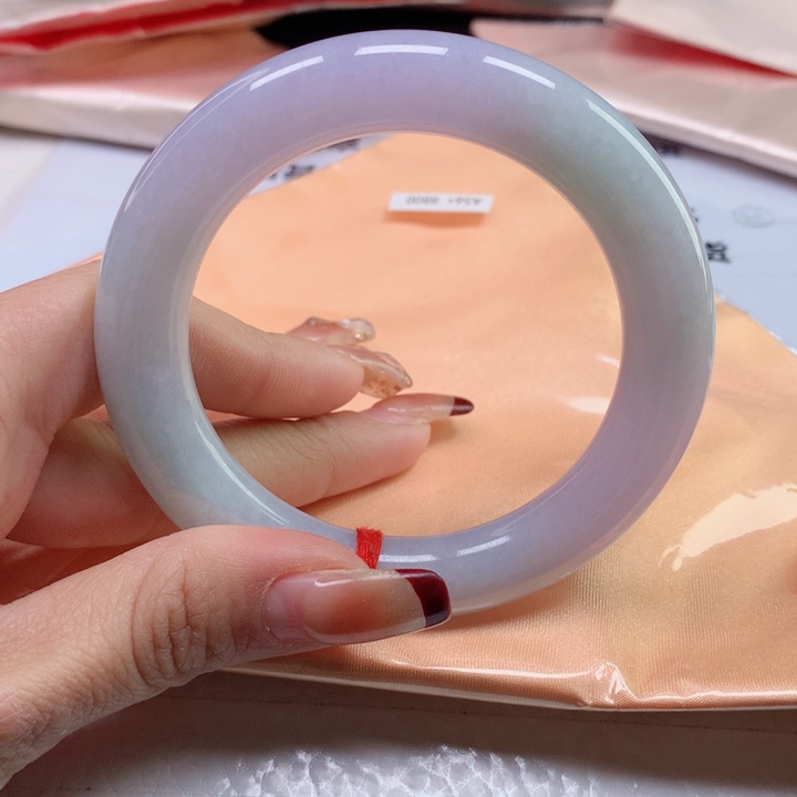 翡翠手镯未镶嵌天然翡翠圆条56圈