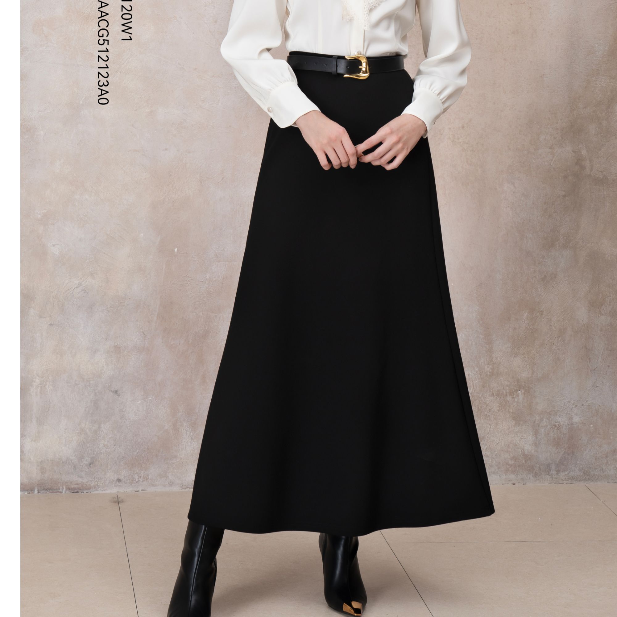 BAISI百丝AACG512123A0半裙黑色【冬装】气质显瘦中长款