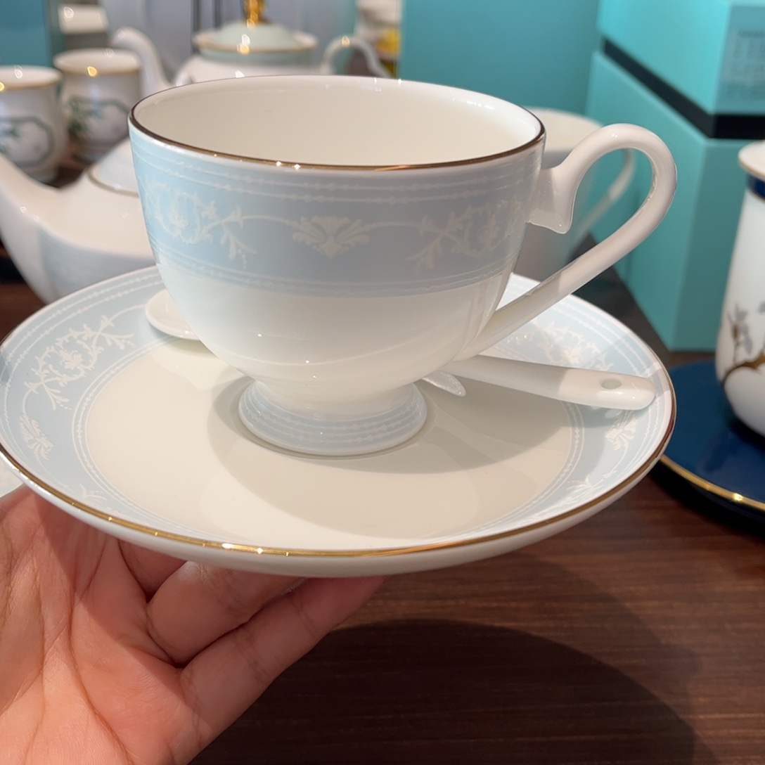 瓷片爱琴海咖啡杯