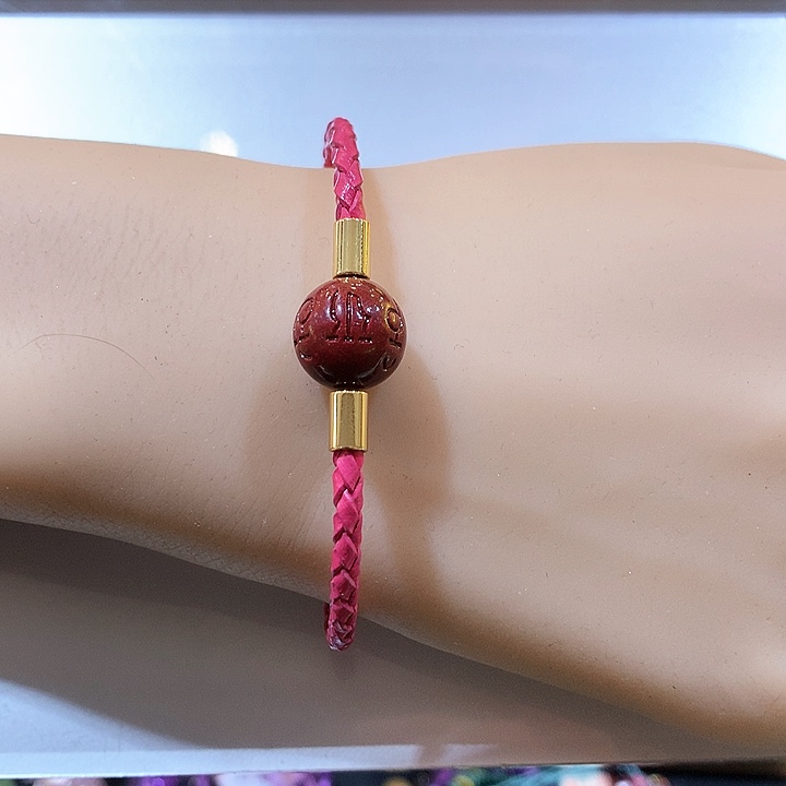 非金属皮质朱砂手链