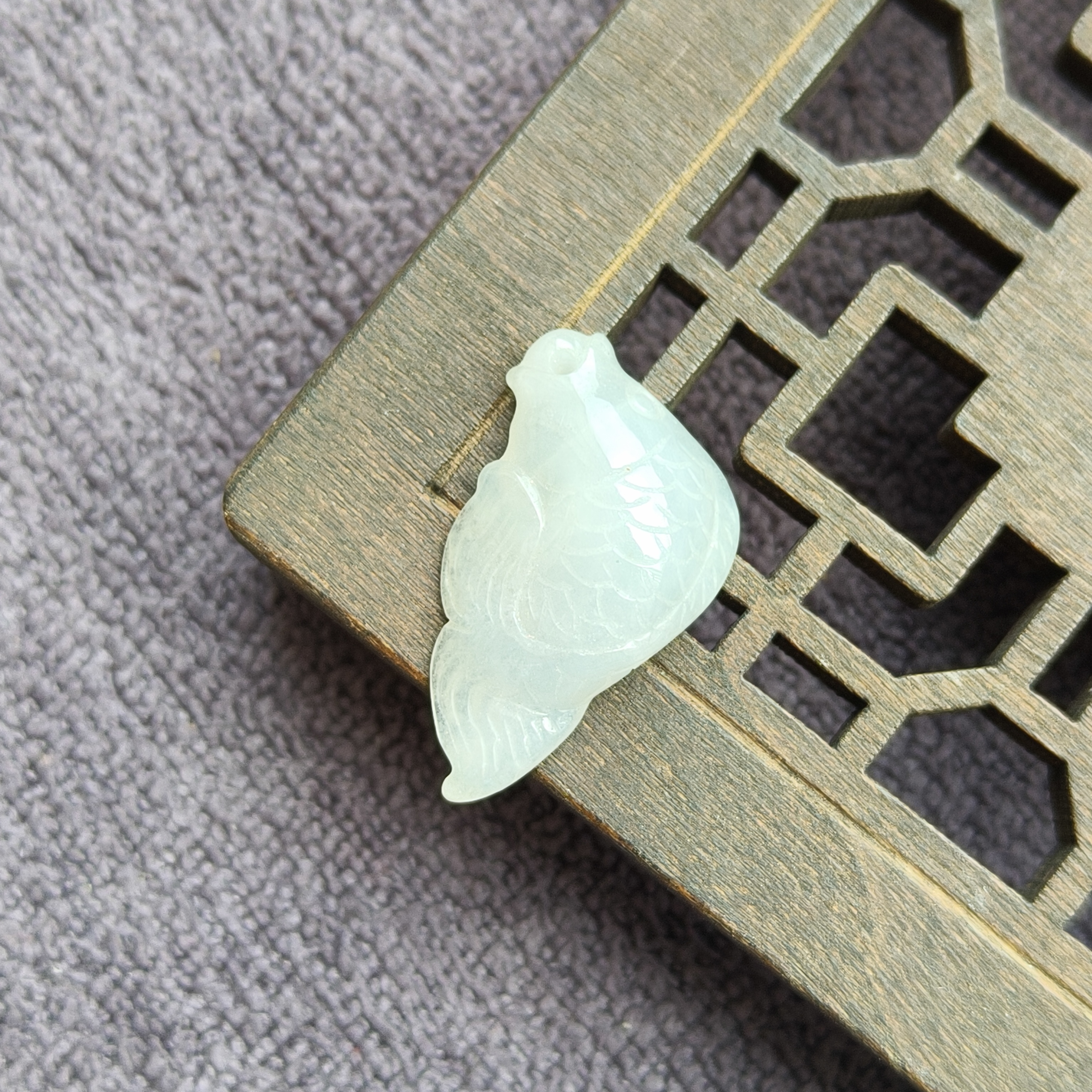 缅甸翡翠小鱼年年有余双面雕玉石挂件男女款玉坠玉佩