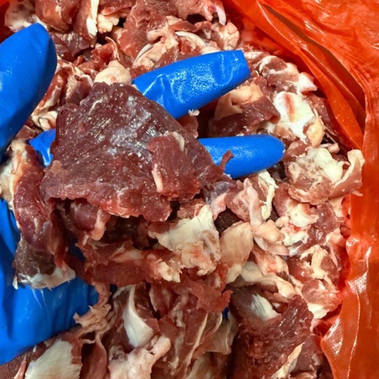 清真鲜牛碎肉（也叫贴骨肉，炖，炒，搅馅都可以）