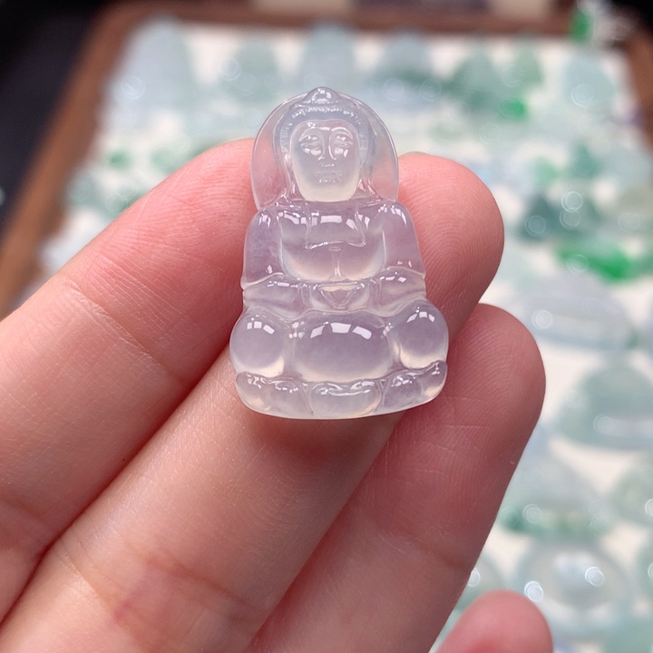 翡翠未镶嵌颈饰冰种小观音