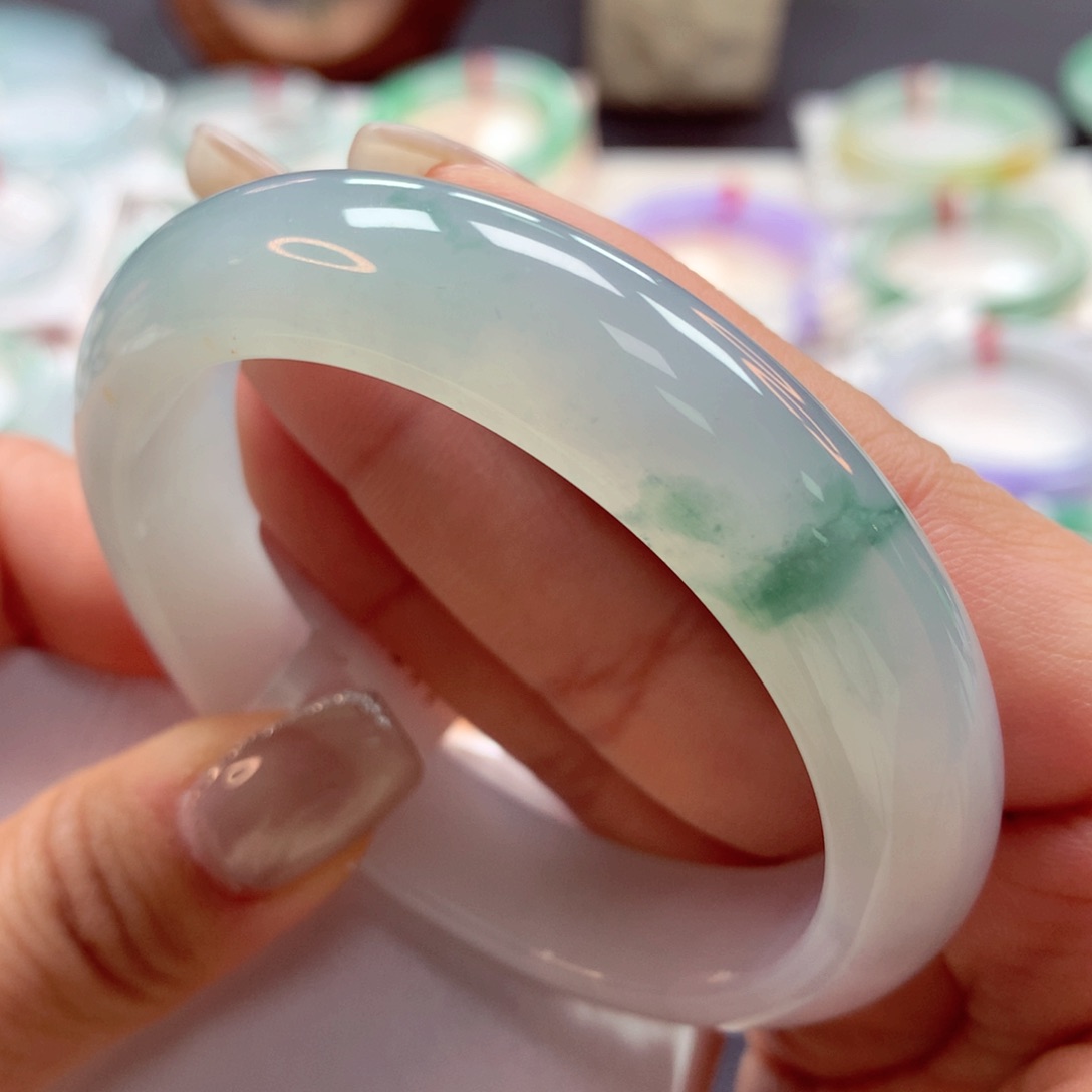 翡翠手镯未镶嵌54正1号链接88