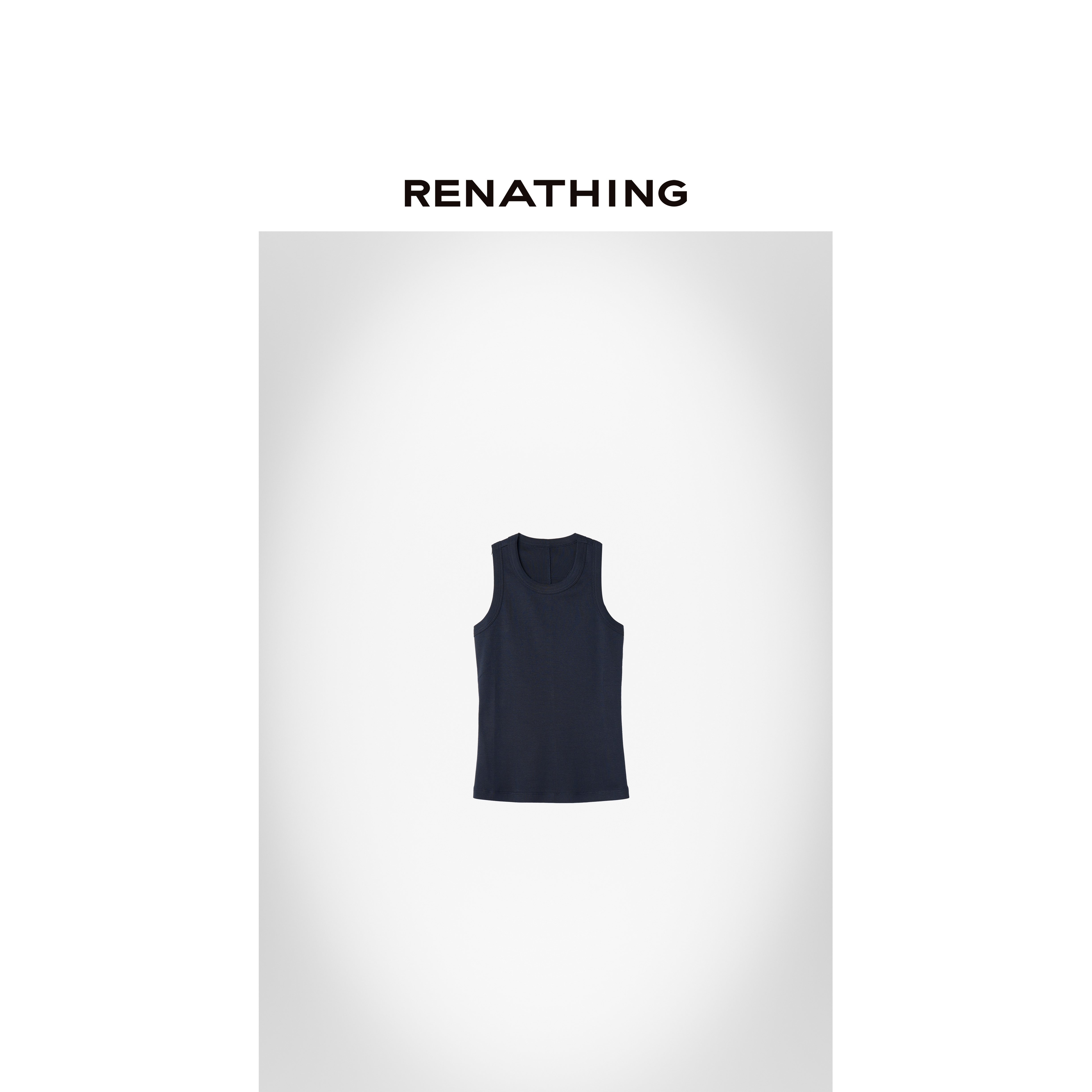 【RENATHING】纯色百搭U型领工字背心