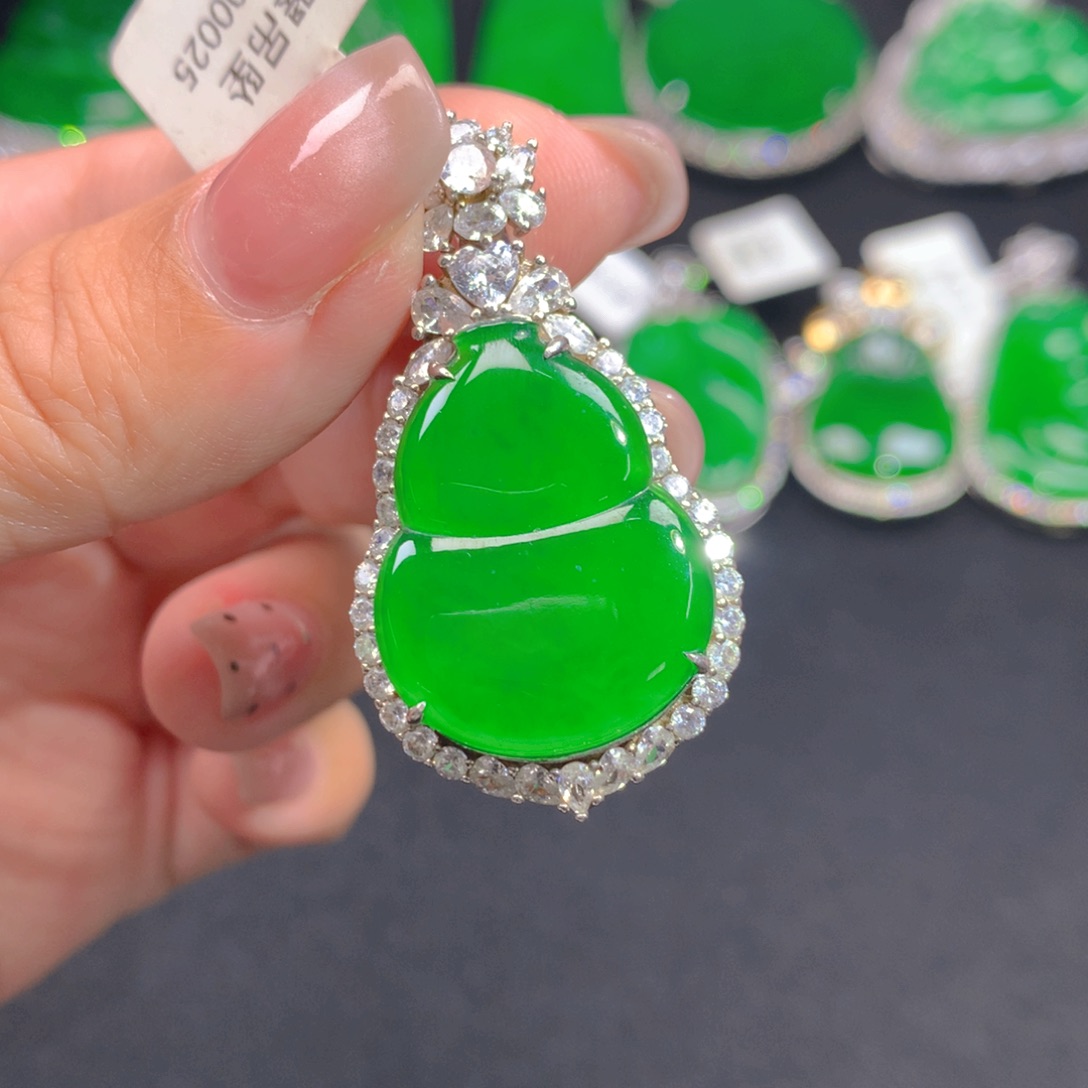 翡翠颈饰银S925镶嵌11111111111