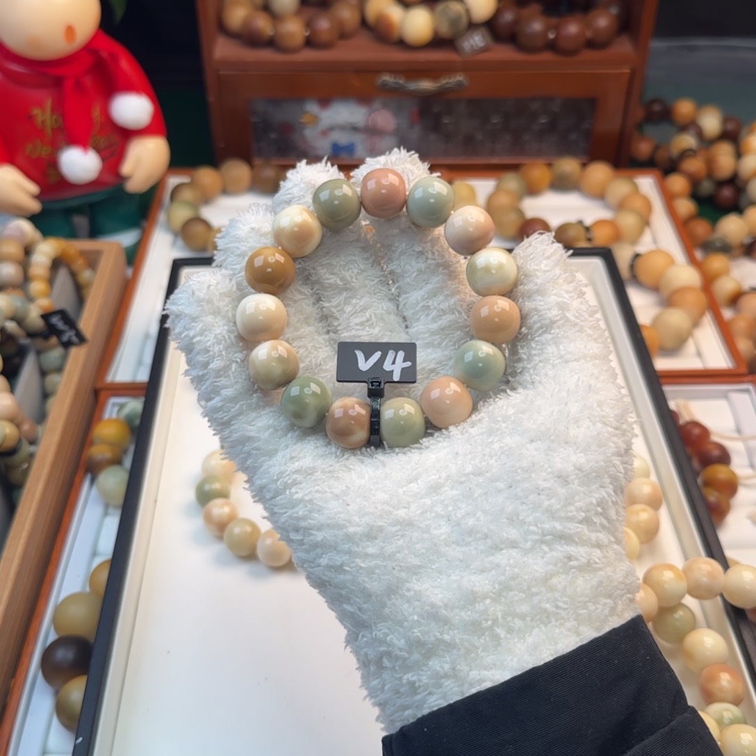 菩提根/象牙果手串卡16山花烂漫苹果珠微瑕4