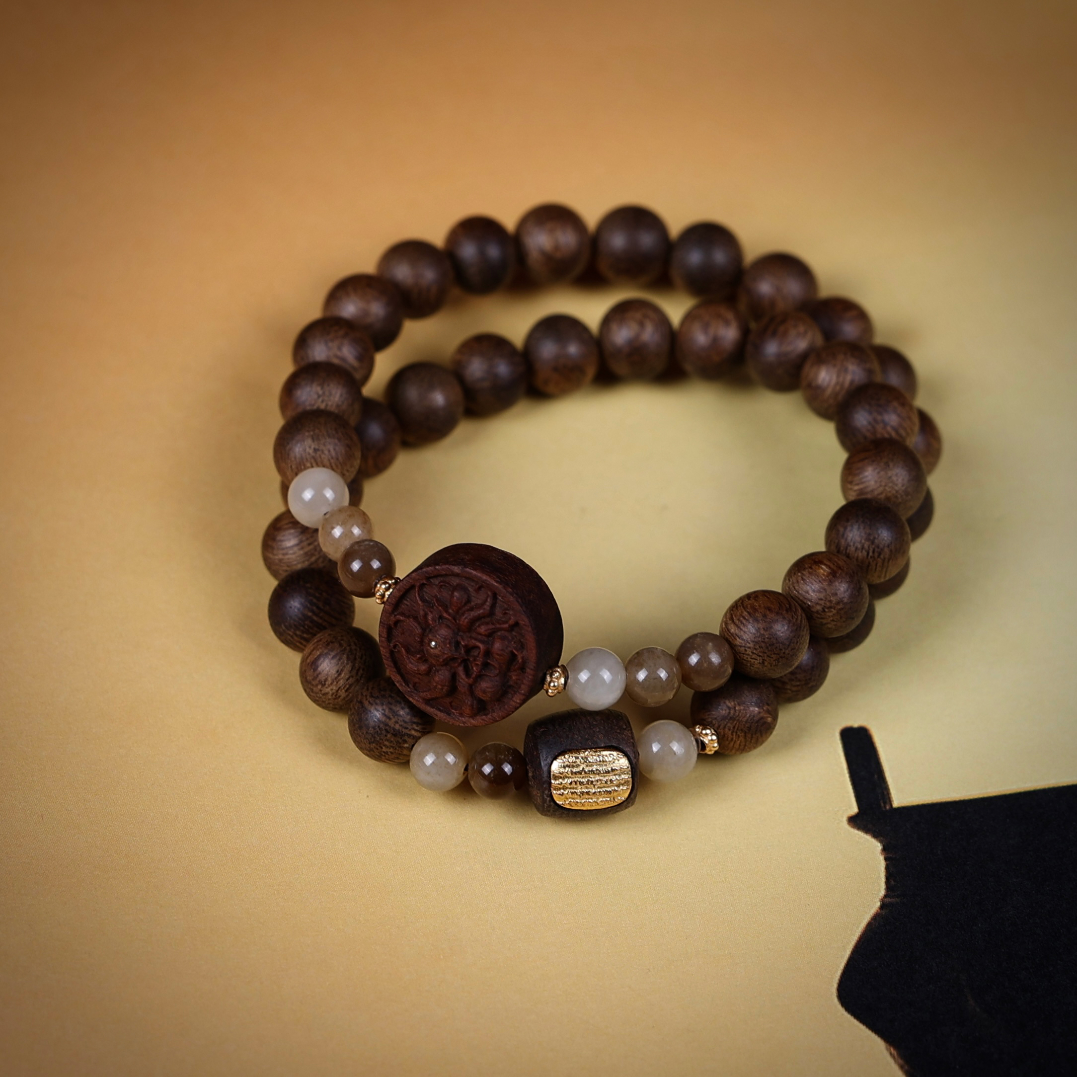 沉香【揽香集】-帝王紫棋楠0.8双圈+凤九设计款