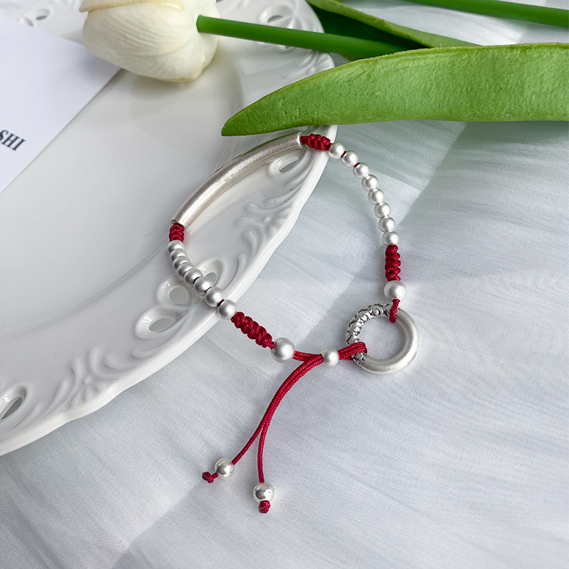 足银手链 YUEYING•足银999乾坤圈弯管手绳简约轻奢风送礼