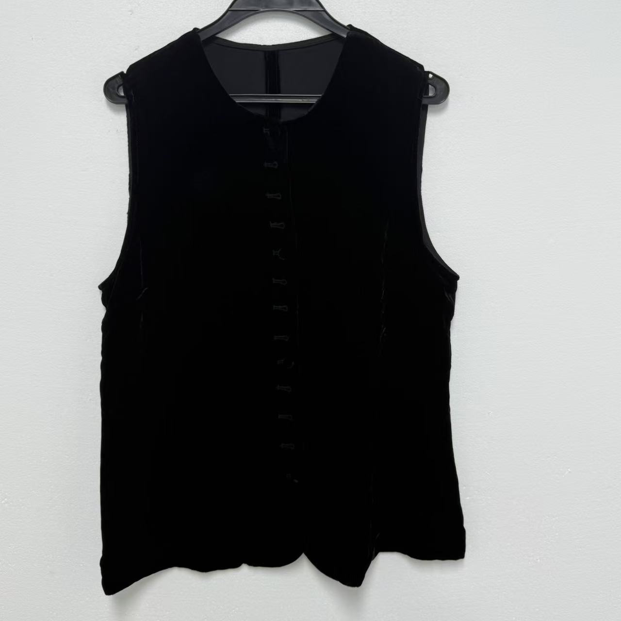 100真丝丝绒时尚休闲女士复古国风双面民族风马甲3836