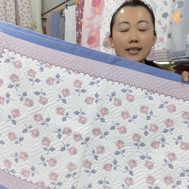 棉特价蓝色玫瑰花