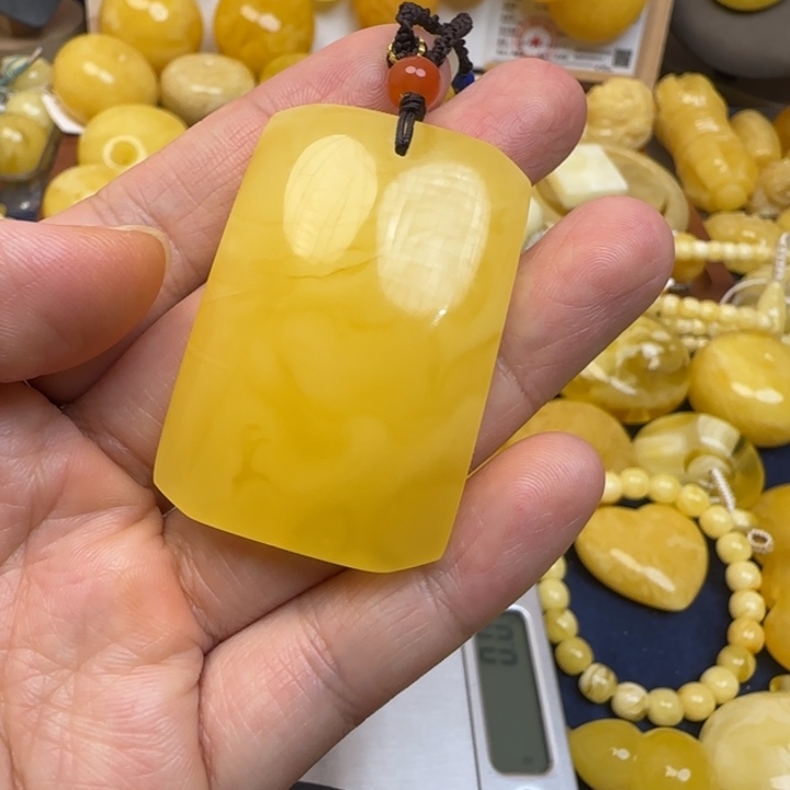 蜜蜡未镶嵌毛衣链天然蜜蜡