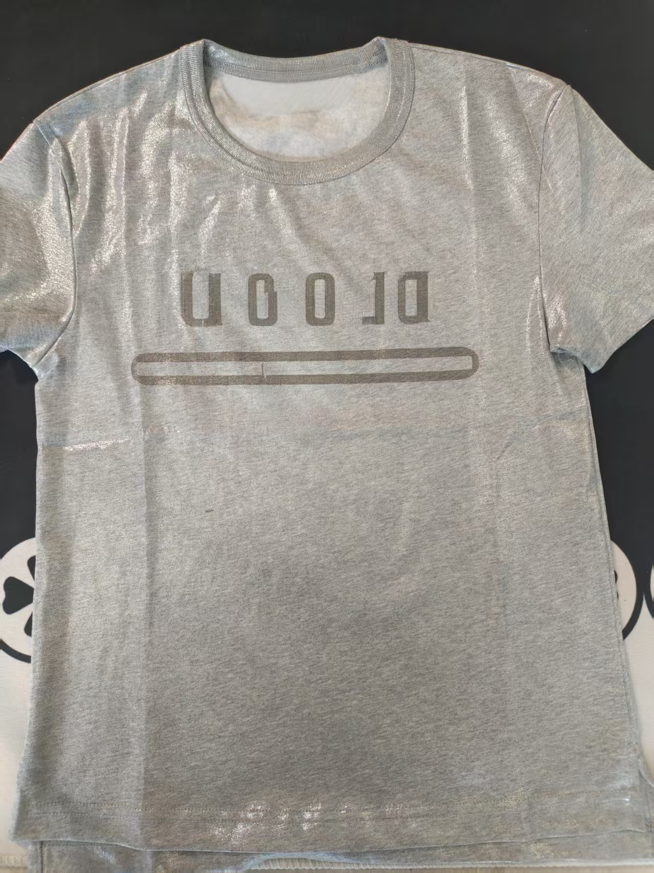 A219 银灰休闲风圆领短袖T恤女（战哥哥）