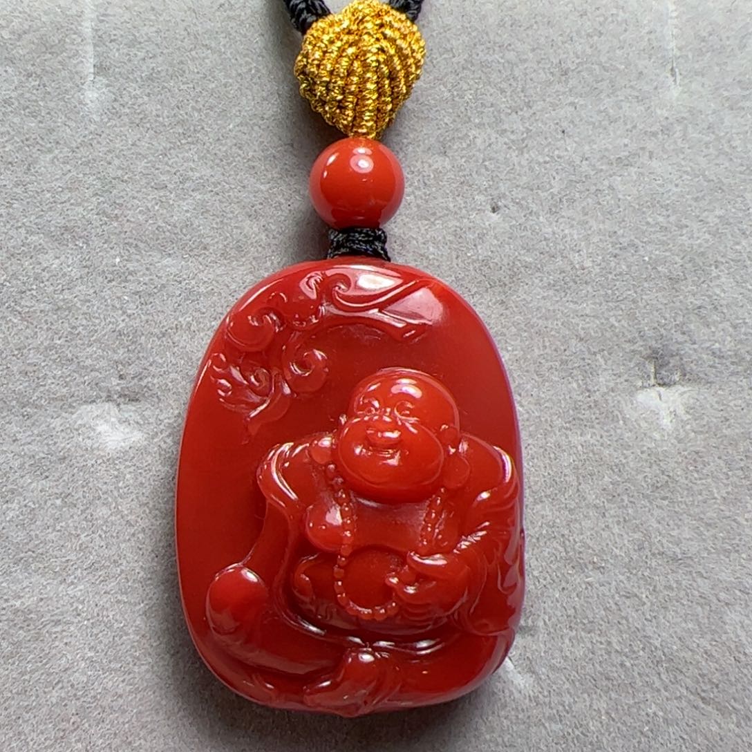 南红玛瑙吊坠未镶嵌时***签