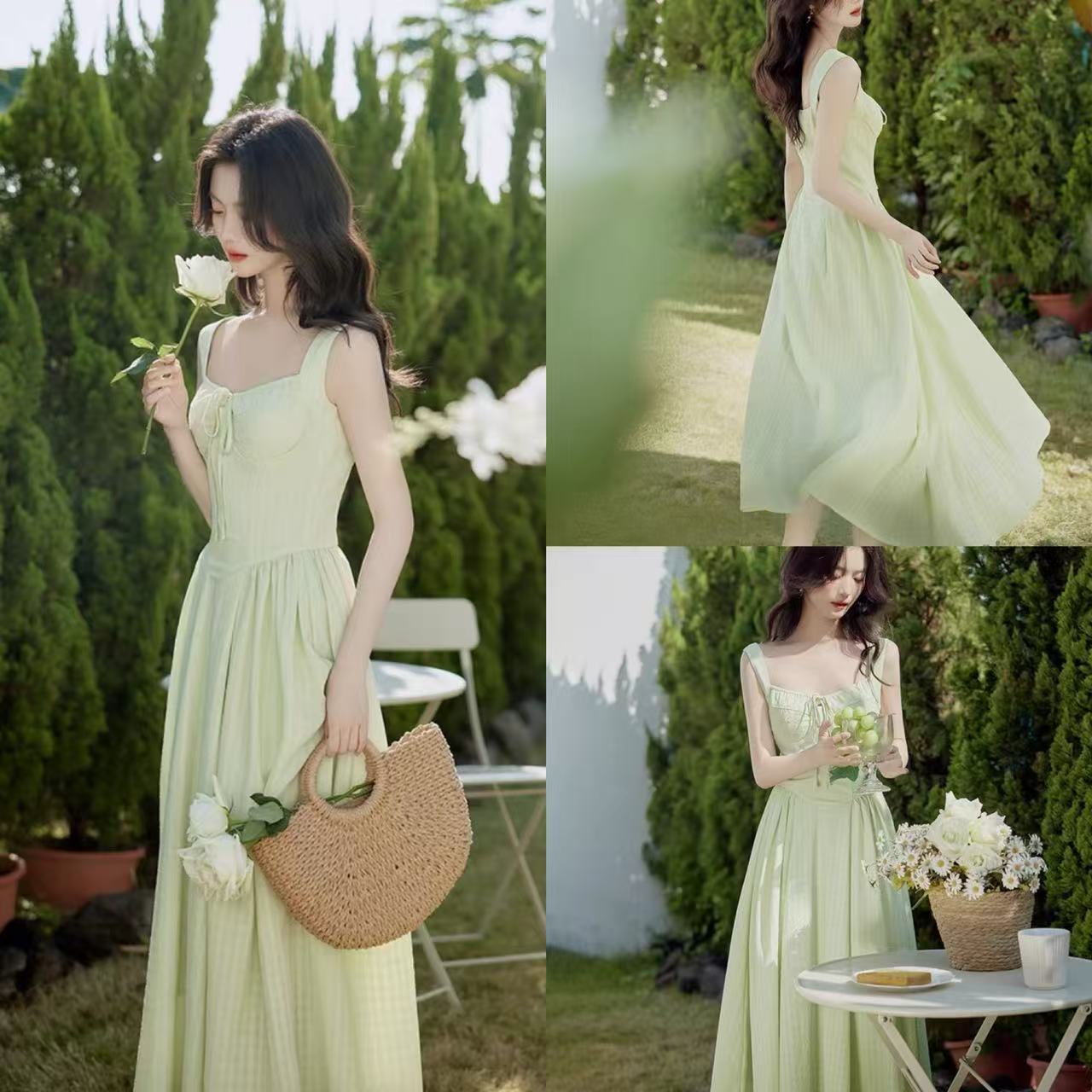 A101-200 夏日多巴胺休闲度假连衣裙女