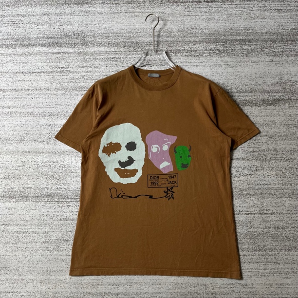 99新 DIOR/迪奥 面具印花logo纯色短袖/尺码M码#4468